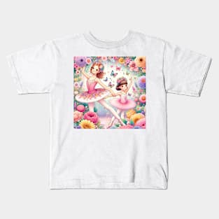 An Adventure between Ballet and Flowers #3 Kids T-Shirt